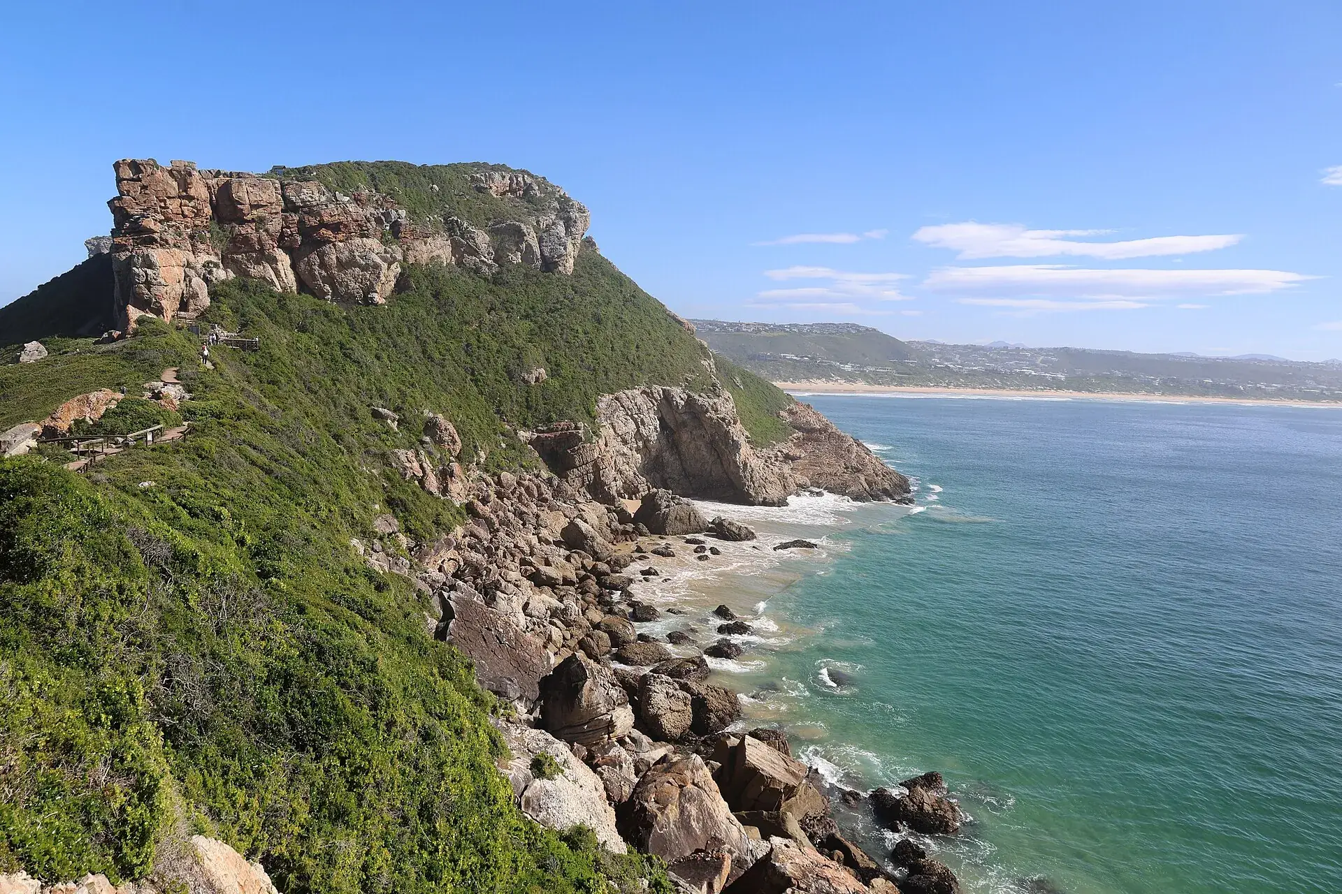 The Robberg peninsula and its coastline at Plettenberg Bay
