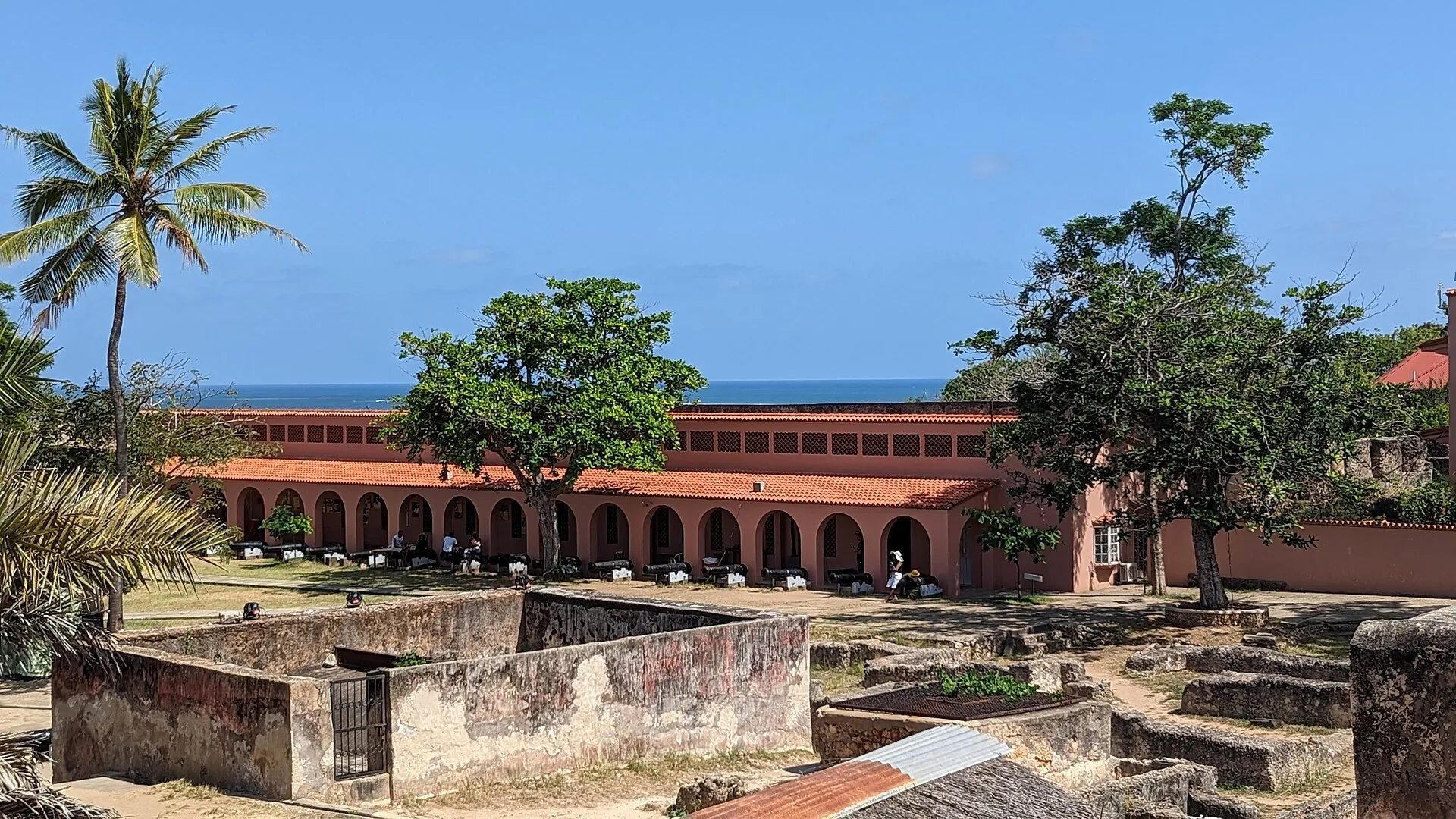 Inside the walls of Fort Jesus, Mombasa