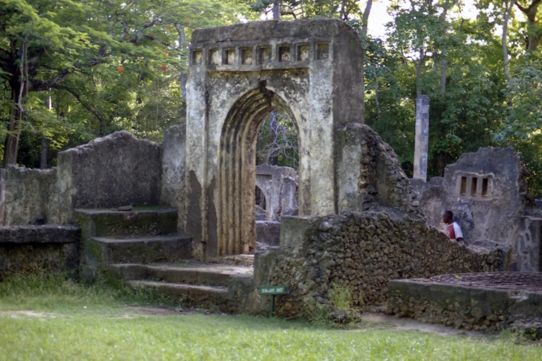 A stone archway at the Gedi (Gede) Ruins near Watamu